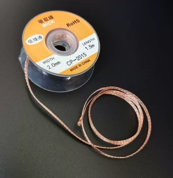 Anti-Scald Desoldering Braid (2-Pack): Fast Residue Absorption for Clean Solder Joints, Tin Slag Removal from PCB Motherboards