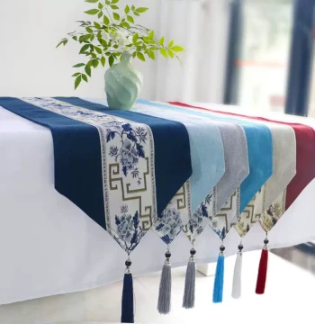 Zen Table Runner Chinese Style Decorative Cloth