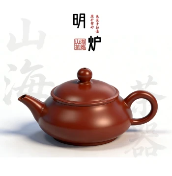 Chaozhou Hand-Pulled Teapot, Full Handmade Original Zhu Ni Clay, Wide Mouth Minglu Pot, Three-Cup Gongfu Tea Pure Handmade Purple Clay Teapot