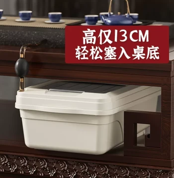 Tea Water Bucket, Waste Water Bucket, Flat Tea Table Tea Set Drainage Small Size, Tea Tray Tea Station Trash Can, Low Profile Tea Bucket, Tea Residue Bucket