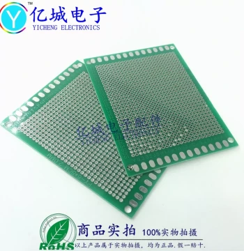 Yicheng PCB Board 6*8CM Universal Prototype Board Circuit Board Double-Sided Breadboard 2.54MM Pitch