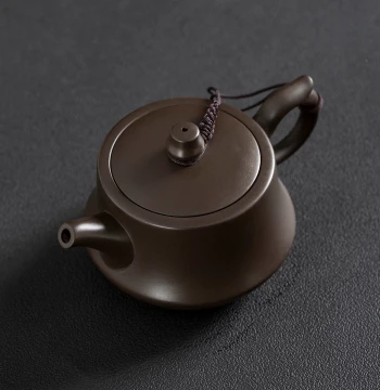 Purple Clay Teapot Zini Teapot 200ml Cylindrical Pot Wide Mouth Single Person Brewing Pot Tea Cup Household Handmade Kung Fu Tea Set