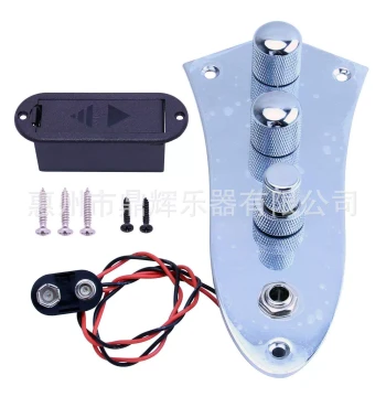 JB Bass Electric Guitar/Bass Control Plate Wiring, Metal Knobs, Electric Guitar Accessories