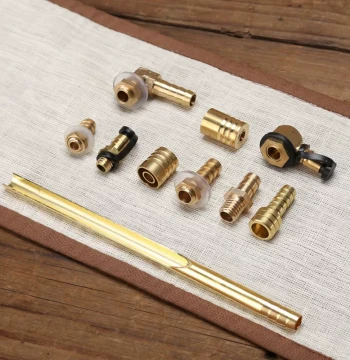 Bamboo Wood Tea Tray Plastic Base Copper Pipe Connector Accessories Stainless Steel Water Storage Pan Drain Pipe Downstream Outlet Nozzle Connector