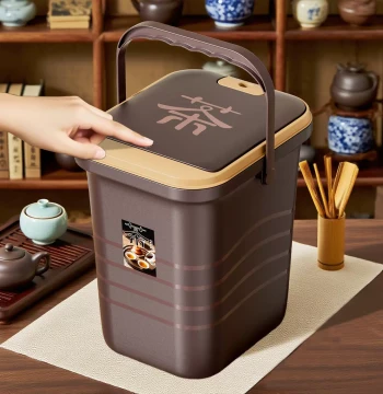 Tea Water Bucket Tea Station Drainage Bucket Waste Water Bucket Tea Brewing Tea Tray Trash Bin Tea Table Water Catchment Bucket Premium Tea Bucket Tea Dregs Bucket