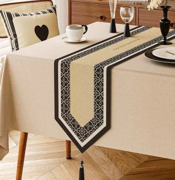 Chinese Style Table Runner Light Luxury High-End Sense Sideboard Long Strip Cover Cloth Tea Mat Decoration Dining Table Tea Platform Pad Shoe Cabinet Cover Cloth