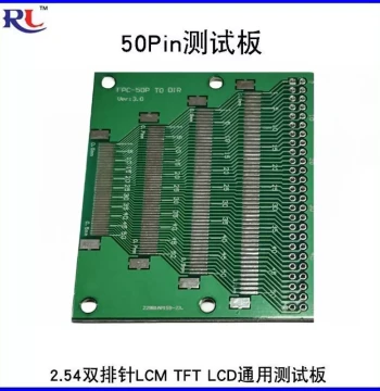 FPC 50-Pin Adapter Board, 0.5-1.2MM Pitch to 2.54 Multi-Function Prototype Test Board