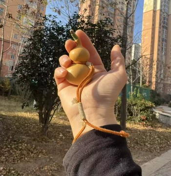 Eight Treasures Baby Bottle Gourd Anti-Loss Rope - Detachable and Adjustable 2mm Cotton Hand-Woven Wrist Strap with Sliding Mechanism