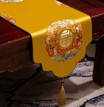 Tea Flag Tea Mat Tea Table Fabric Set Chinese Style Zen Long Table Cup Mat Tea Table Decorative Cloth Intent Strip Tea Towel Tea Flag Custom