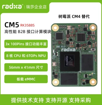 Radxa CM5 with RK3588S2 Octa-Core CPU – Core Board and Compute Module Compatible with Raspberry Pi