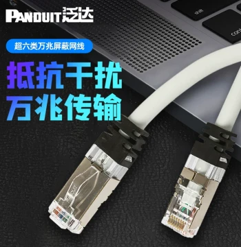 Fanda Cat6a Patch Cable 10-Gigabit Double-Shielded Finished Network Cable for E-Sports High-Speed 1 Meter