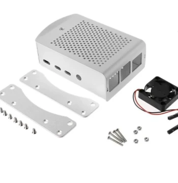 Raspberry Pi 3B/4B Aluminum Alloy Case, Raspberry Pi 4 Heat Dissipation Shell with Fan Box Accessories