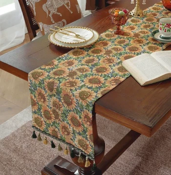 Fast Shipping French Vintage Style Table Runner, Dining Table Cloth Decor, Cabinet Flag, Coffee Table Cover, Long Strip American Tea Mat for Western Dining