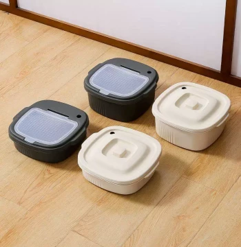 Tea Water Bucket Waste Water Bucket Tea-Water Separation Trash Can Small Tea Tray Tea Table Drainage Bucket Flat Water Collection Bucket Short Tea Residue Bucket