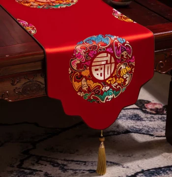 Table Runner Tea Mat Tea Table Cloth Set Chinese Zen Art Tea Pad Cup Tea Table Decorative Cloth Long Strip Tea Towel Tea Flag Customizable