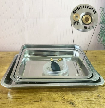 Tea Tray Drip Pan, Tea Table Drainage Tray, Stainless Steel Rectangular Embedded Accessory Collection