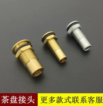 Tea Set Accessories: Stone Tea Tray Drainage Fittings, Stainless Steel Tray T-Joint Outlets, and Copper Connectors