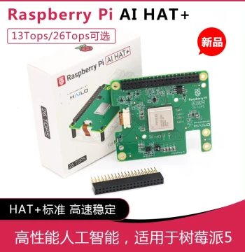 Raspberry Pi Official AI HAT+ 13Tops 26Tops Artificial Intelligence, Suitable for Raspberry Pi 5