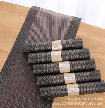 Table Runner, Tea Flag Cloth, Long Waterproof European Style Table Runner, Anti-Slip Heat Insulation Pad, PVC Tea Mat, Tea Tray, Tea Table Decorative Mat