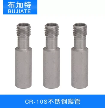 3D Printer Parts CR-10S Throat Tube for Ender-3/3S Stainless Steel Through-Hole Throat with PTFE Liner Protection
