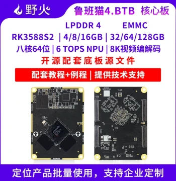Firefly Luban Cat 4 Card Computer Rockchip RK3588S2 Core Board Linux Android Alternative to Raspberry Pi