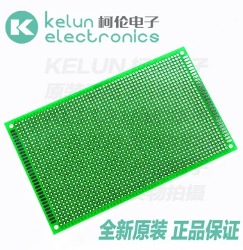 Double-Sided Tin-Sprayed Prototype Board, 2.54MM Pitch, 9*15CM Universal Board, Perfboard, Fiberglass with Green Solder Mask and Tin Plating