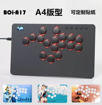 Hitbox A4 Large Layout Raspberry Pi BOi Fighting Keyboard for Switch & Street Fighter 6 - In-Stock Mechanical Controller