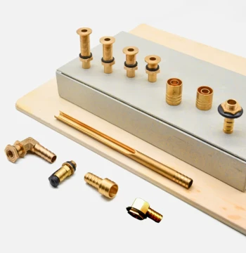 Bamboo and Wood Tea Tray Plastic Base with Copper Pipe Fittings - Stainless Steel Water Storage Tray, Drain Pipe, Outlet Nozzle, and Connector Accessories