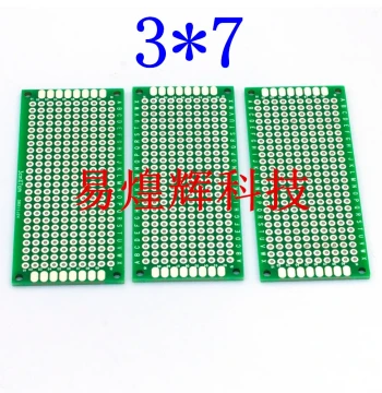 Double-Sided HASL Board, 2.54MM Pitch, 3*7CM, Universal Board, Experimental Board, Full Fiberglass Double-Sided Green Solder Mask Board