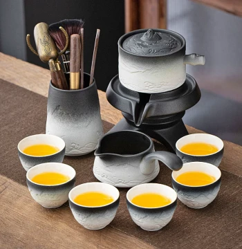 Premium Light Luxury Lazy Automatic Complete Kung Fu Tea Set 2026 New Style Home Gift Teaware