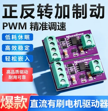 Lvshen PWM DC Brushed Motor Driver Forward/Reverse Speed Control Module Control Board Supports Secondary Development