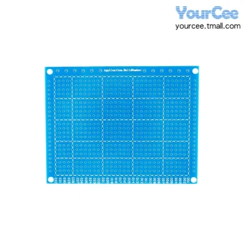 2-Hole Single-Sided HASL Board 2.54MM Pitch 7*9CM Universal Prototype Board Full Fiberglass Blue Solder Mask