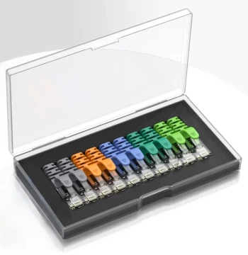 Cat6 RJ45 Connectors, Cat5e Ethernet Jacks, 8P8C Computer Plugs, Gigabit Network Heads with Gold-Plated Copper Contacts