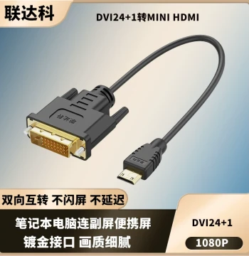 DVI to Mini HDMI Adapter for Raspberry Pi, Micro Portable Screen, Computer Monitor, Camera HD Video Connection Cable