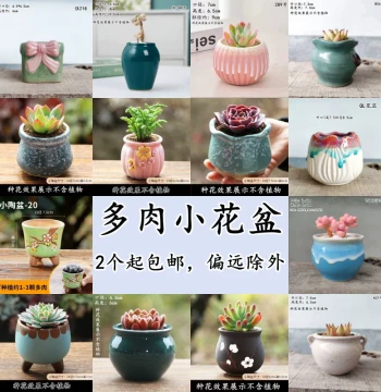 Ceramic Succulent Planter, Retro Coarse Pottery Unglazed Purple Clay Creative Minimalist Home Plant Pot, Various Sizes Clearance Sale