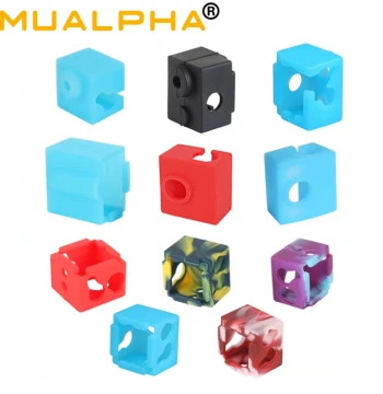 3D Printer BP6/MK8/E3DV6/V5 Heater Block Silicone Sleeve Extruder Head Protective Cover High-Temp