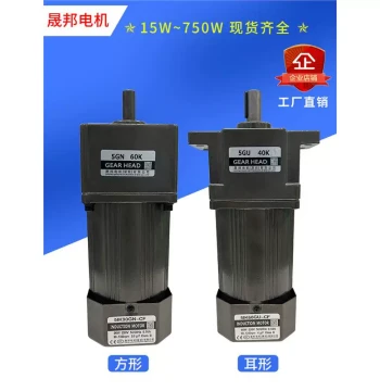 Fixed-Speed Single-Phase 220V Capacitor-Run Gear Reducer Micro Small Three-Phase 380V Low-Speed Motor, Shengbang
