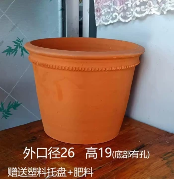 Handmade Clay Pot, Breathable and Durable, Decorative Rim Terracotta, Unglazed Black/Red Pottery, Ceramic Succulent Large Flower Pot, Clearance Sale