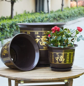 Plastic Flower Pot Factory Direct Sales Special Potted Imitation Ceramic Resin Large Free Shipping Special Clearance Durable Indoor