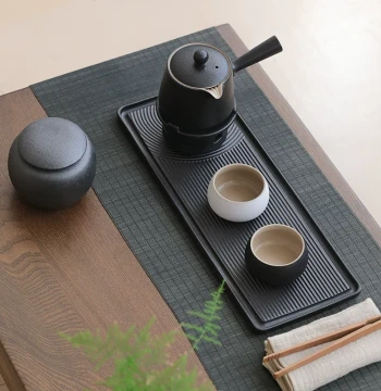 Wabi-Sabi Style Kung Fu Tea Set for Home, One Pot Two Cups Japanese Solo Tea Set for Office Brewing