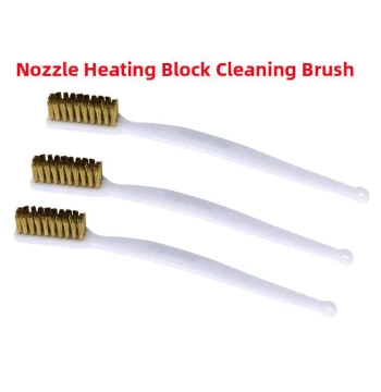 3D Printer Parts Cleaning Tool Nozzle Heating Block Cleaning Brush Filament Removal Brush Full Copper Wire