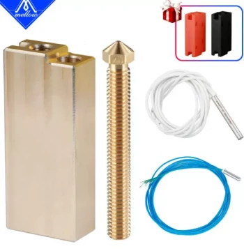 Mellow 80W Heater Cartridge 12V/24V + 104GT-2 Thermistor + Super Volcano Heater Block 3D Printing