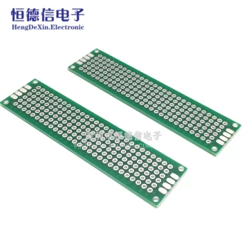 Double-Sided Tin-Sprayed Board 2*8CM 2.54MM Pitch Universal Board Fiberglass Experimental Board Double-Sided Green Oil Board