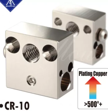 Mellow High-Quality CNC 3D Printer Accessories CR10 Copper Heating Block MK8 Compatible with Ender 3/5