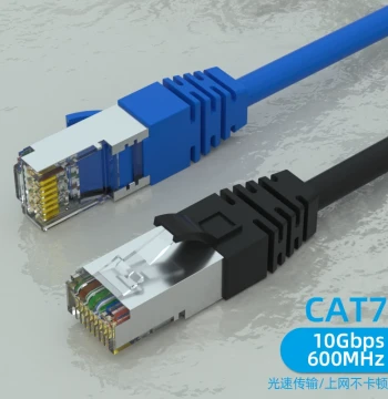 Super Cat6 Cat7 8-Core CAT6a Double-Shielded Patch Cable, High-Speed Network Cable Broadband Line, Pure Copper Computer Network Cable 10 Gigabit