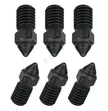 Huasu 3D Printer Accessories Ender-7/5 S1/3 V3SE High-Speed Nozzle Brass/Chrome Zirconium Copper Hardened Steel