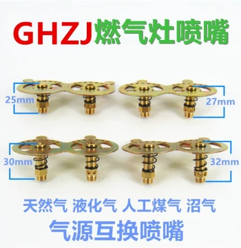 Brass Gas Nozzle Kit for Stove Conversion - LPG to Natural or Town Gas, Fits Portman Ceres