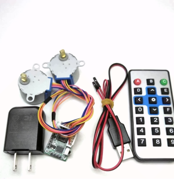 4-Phase 5-Wire Stepper Motor Dual-Channel Control Driver Board Infrared Remote Control Serial Port Bluetooth Motor Control Positioning