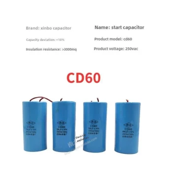 CBB60 CD60 Washing Machine Motor Start/Run Capacitor, 4/6/8/10/12/20/25/30/35/40UF