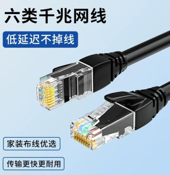 Cat6 Gigabit Network Cable High-Speed Transmission for Home Office Router Connection, Broadband Desktop Computer Network